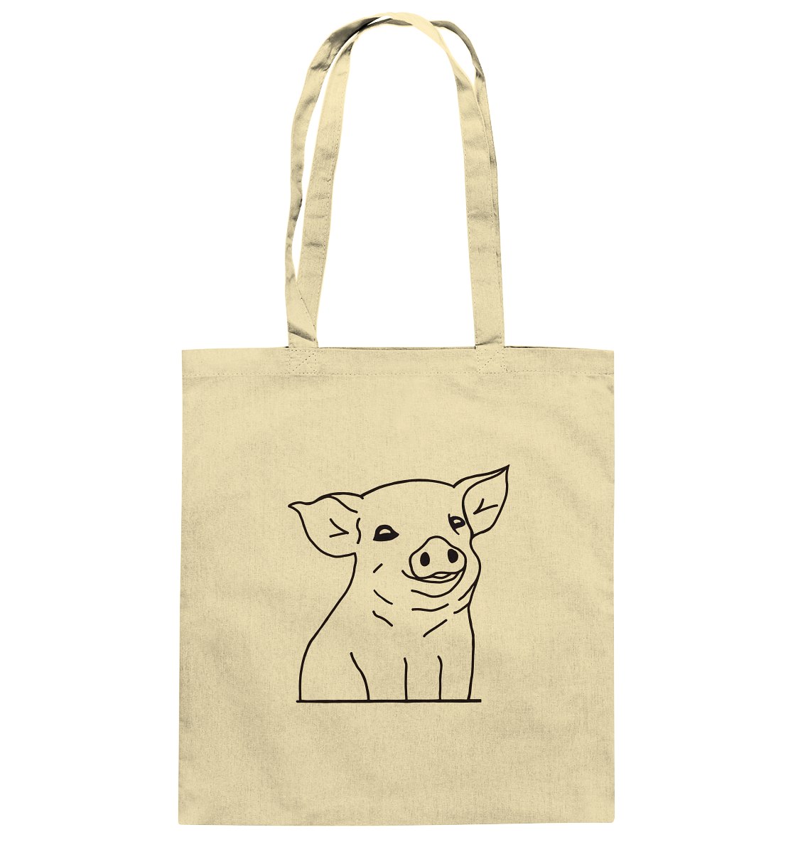 Piglet black - cotton bag