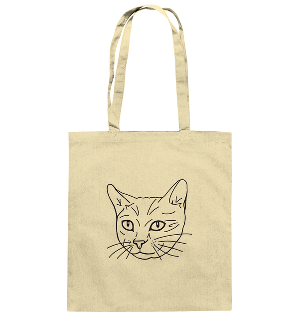 Katze - Baumwolltasche Taschen Tier-Shirts.com Natural ca. 38x42