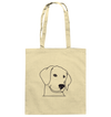 Hund Schlappohr - Baumwolltasche Einkaufstasche Tier-Shirts.com Natural ca. 38x42