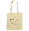 Schnauzer schwarz - Baumwolltasche Taschen Tier-Shirts.com Natural ca. 38x42