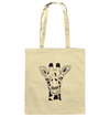 Giraffe - Baumwolltasche Taschen Tier-Shirts.com Natural ca. 38x42