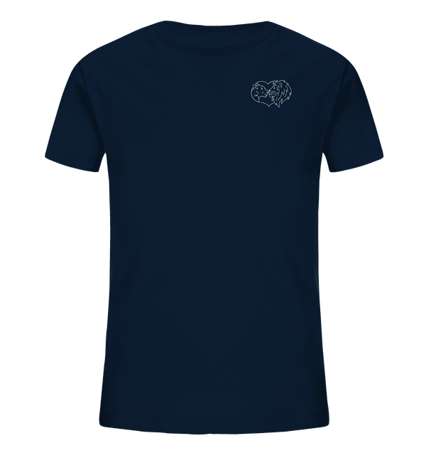 Löwenpaar weiß - Organic T-Shirt Kinder T-Shirts Kinder Tier-Shirts.com French Navy 98/104 (3-4)