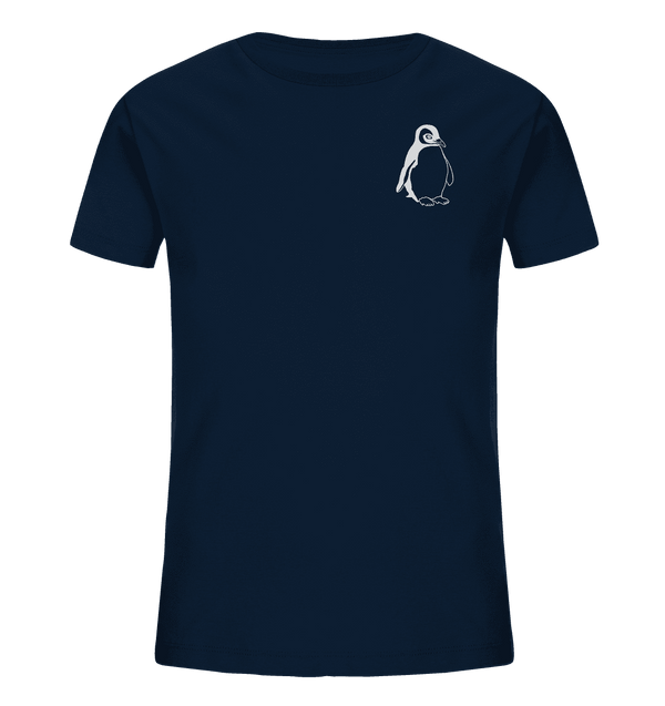 Pinguin weiß - Organic T-Shirt Kinder T-Shirts Kinder Tier-Shirts.com French Navy 98/104 (3-4)