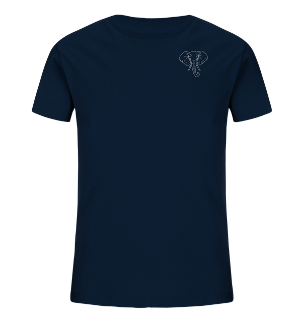 Elefant weiß - Organic T-Shirt Kinder T-Shirts Kinder Tier-Shirts.com French Navy 98/104 (3-4)