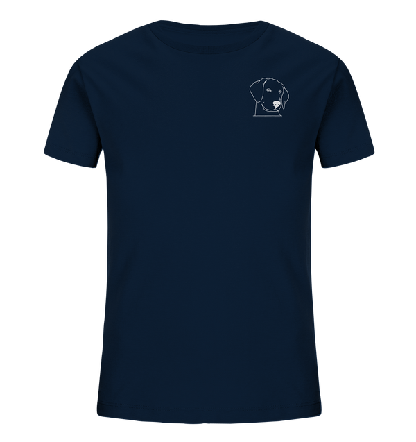 Hund Schlappohr weiß - Organic T-Shirt Kinder T-Shirts Kinder Tier-Shirts.com French Navy 98/104 (3-4)