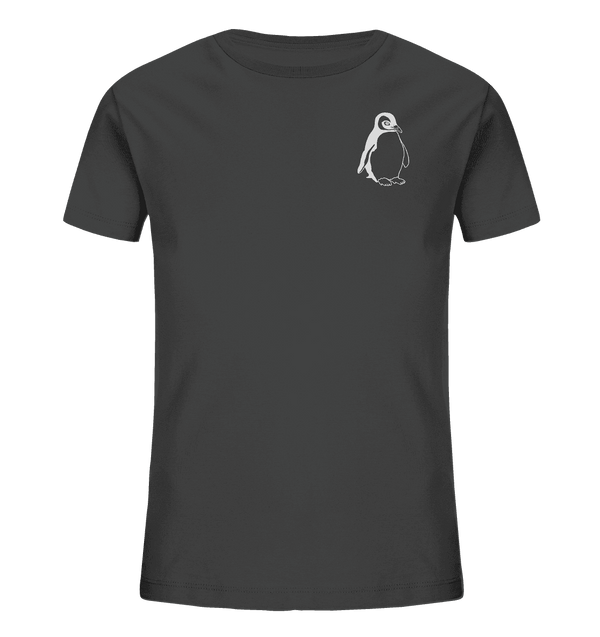 Pinguin weiß - Organic T-Shirt Kinder T-Shirts Kinder Tier-Shirts.com Anthracite 98/104 (3-4)