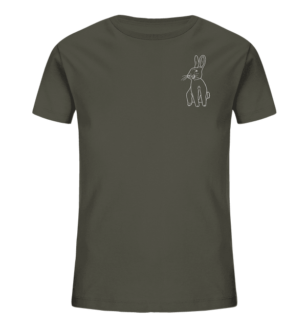 Hase weiß - Organic T-Shirt Kinder T-Shirts Kinder Tier-Shirts.com Khaki 98/104 (3-4)