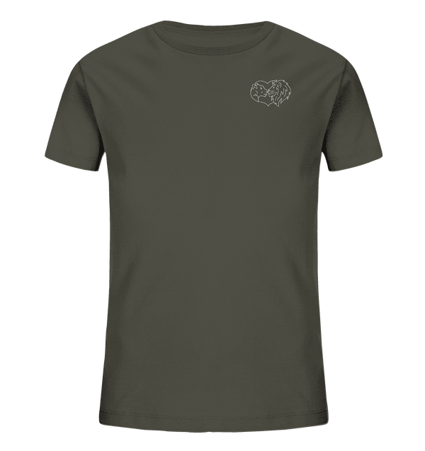 Löwenpaar weiß - Organic T-Shirt Kinder T-Shirts Kinder Tier-Shirts.com Khaki 98/104 (3-4)