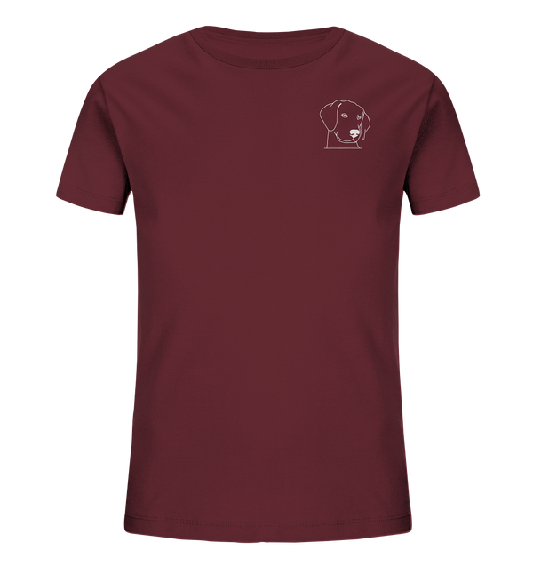 Hund Schlappohr weiß - Organic T-Shirt Kinder T-Shirts Kinder Tier-Shirts.com Burgundy 98/104 (3-4)