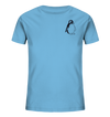 Pinguin - Organic T-Shirt Kinder T-Shirts Kinder Tier-Shirts.com Aqua Blue 98/104 (3-4)