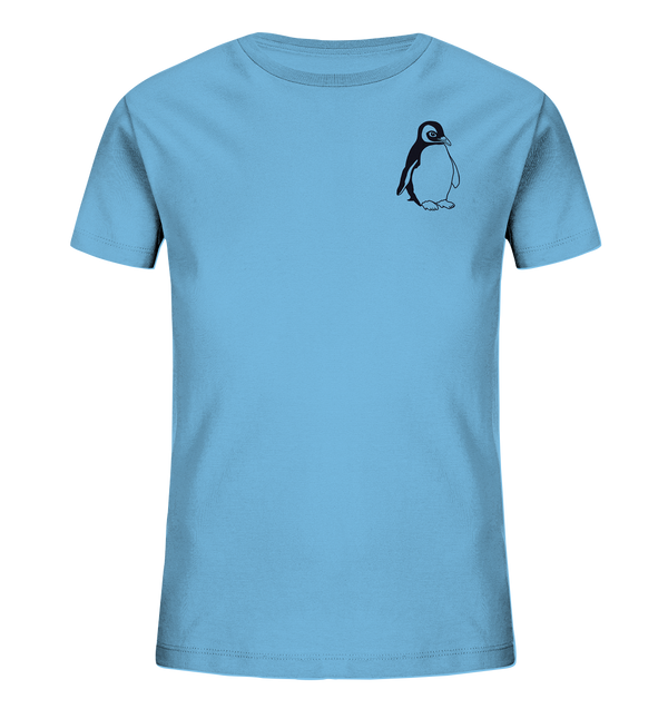 Pinguin - Organic T-Shirt Kinder T-Shirts Kinder Tier-Shirts.com Aqua Blue 98/104 (3-4)