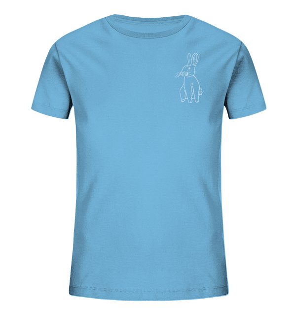 Hase weiß - Organic T-Shirt Kinder T-Shirts Kinder Tier-Shirts.com Aqua Blue 98/104 (3-4)