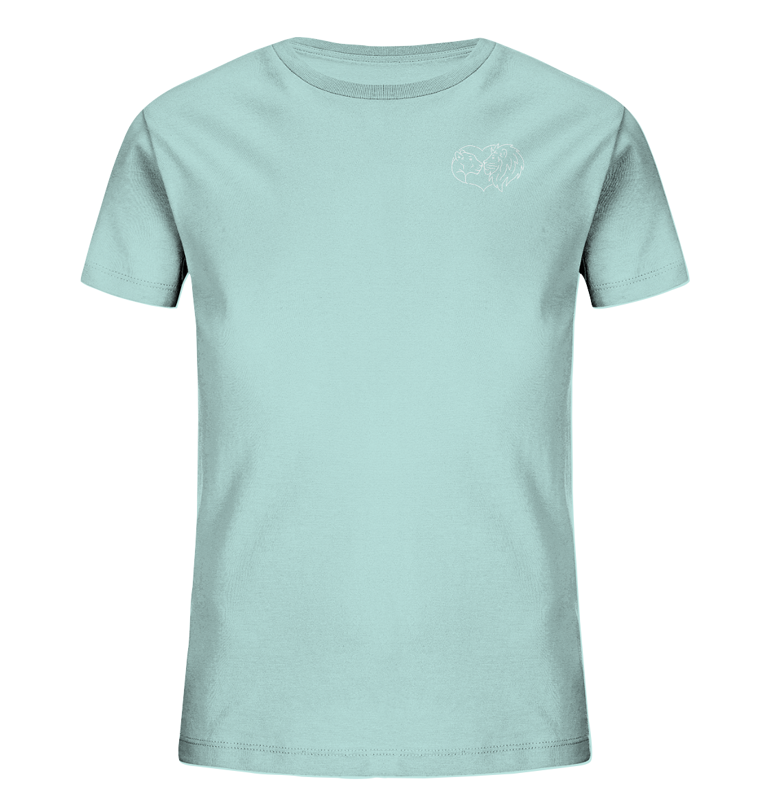 Löwenpaar weiß - Organic T-Shirt Kinder