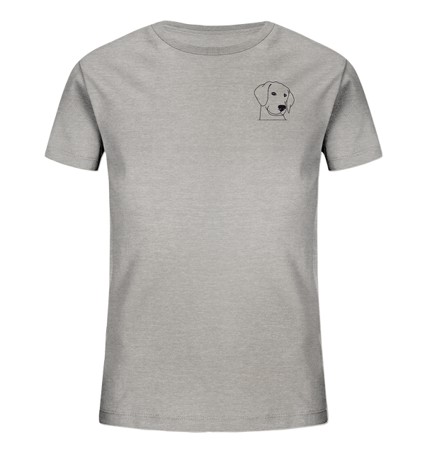 Hund Schlappohr - Organic T-Shirt Kinder T-Shirts Kinder Tier-Shirts.com Heather Grey 98/104 (3-4)