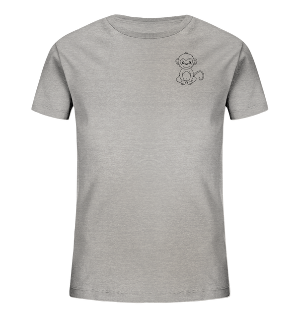 Affenbaby schwarz - Organic T-Shirt Kinder T-Shirts Kinder Tier-Shirts.com Heather Grey 98/104 (3-4)