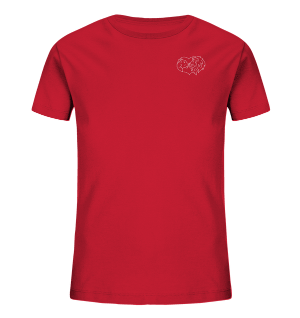 Löwenpaar weiß - Organic T-Shirt Kinder T-Shirts Kinder Tier-Shirts.com Red 98/104 (3-4)