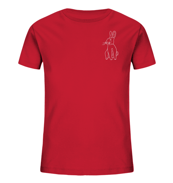 Hase weiß - Organic T-Shirt Kinder T-Shirts Kinder Tier-Shirts.com Red 98/104 (3-4)