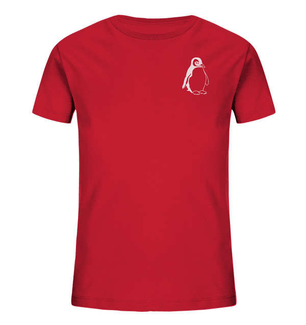 Pinguin weiß - Organic T-Shirt Kinder T-Shirts Kinder Tier-Shirts.com Red 98/104 (3-4)