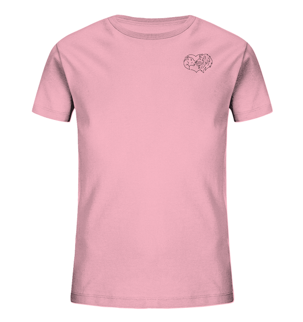 Löwenpaar - Organic T-Shirt Kinder T-Shirts Kinder Tier-Shirts.com Cotton Pink 98/104 (3-4)