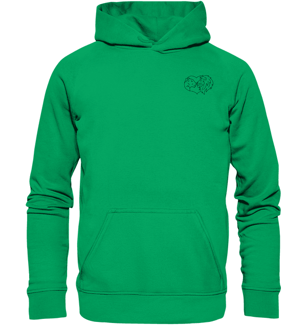 Löwenpaar - Premium Hoodie Kinder Hoodie Kinder Tier-Shirts.com Kelly Green 116