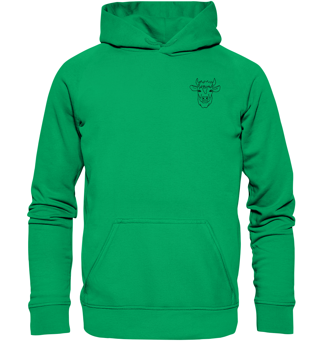 Kuh schwarz - Premium Hoodie Kinder