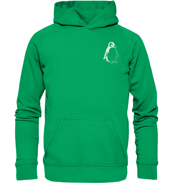 Pinguin weiß - Premium Hoodie Kinder Hoodie Kinder Tier-Shirts.com Kelly Green 116