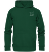 Katze weiß - Premium Hoodie Kinder Hoodie Kinder Tier-Shirts.com Bottlegreen 116