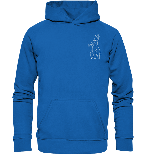 Hase weiß - Premium Hoodie Kinder Hoodie Kinder Tier-Shirts.com Royal Blau 116