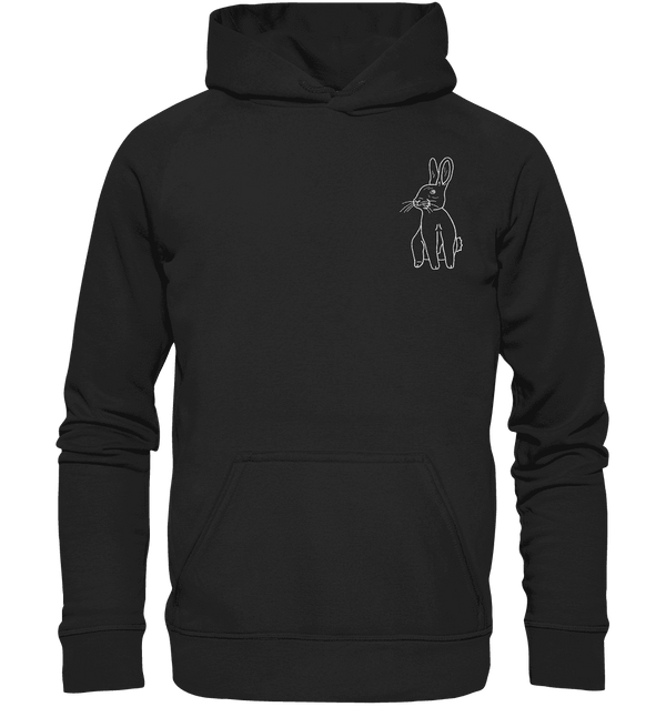 Hase weiß - Premium Hoodie Kinder Hoodie Kinder Tier-Shirts.com Black 116