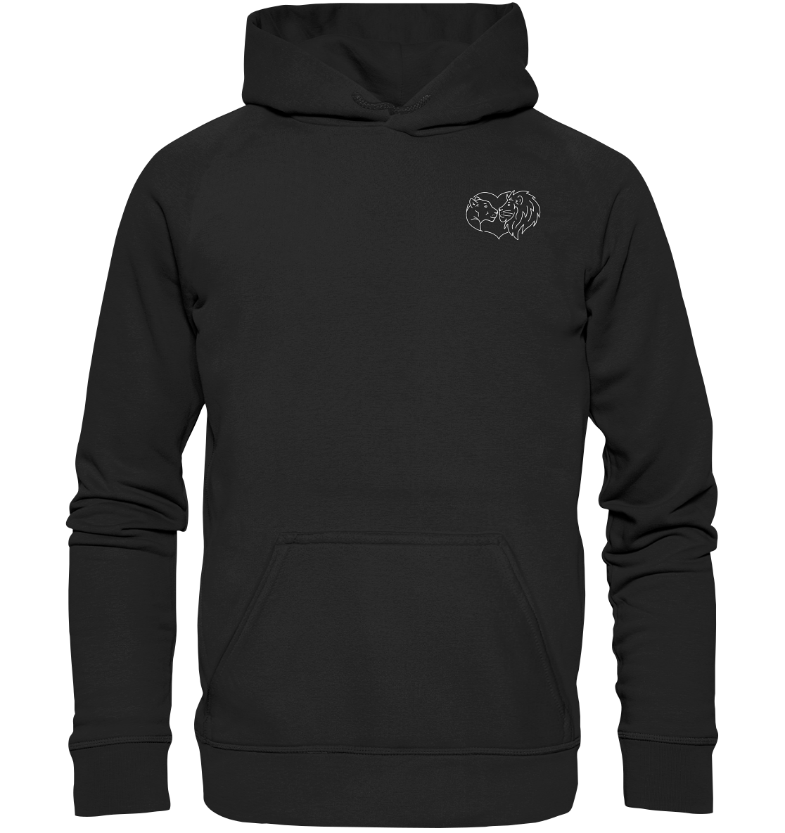 Löwenpaar weiß - Premium Hoodie Kinder