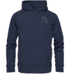 Pferd weiß - Premium Hoodie Kinder Hoodie Kinder Tier-Shirts.com Deep Navy 116