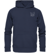 Katze weiß - Premium Hoodie Kinder Hoodie Kinder Tier-Shirts.com Deep Navy 116