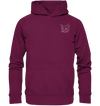 Katze weiß - Premium Hoodie Kinder Hoodie Kinder Tier-Shirts.com Burgund 116