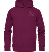 Pferd weiß - Premium Hoodie Kinder Hoodie Kinder Tier-Shirts.com Burgund 116