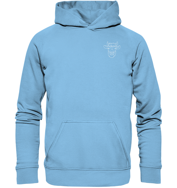 Kuh weiß - Premium Hoodie Kinder Hoodie Kinder Tier-Shirts.com Sky Blue 116