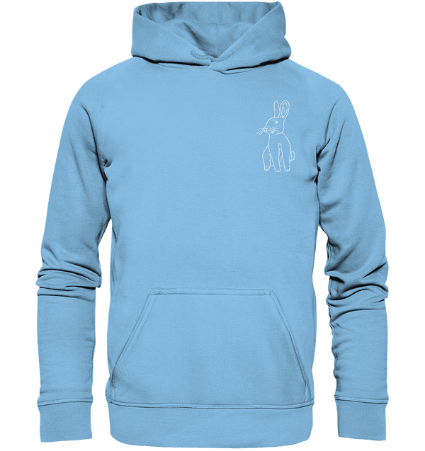 Hase weiß - Premium Hoodie Kinder Hoodie Kinder Tier-Shirts.com Sky Blue 116