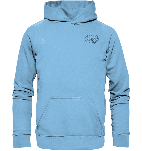 Löwenpaar - Premium Hoodie Kinder Hoodie Kinder Tier-Shirts.com Sky Blue 116