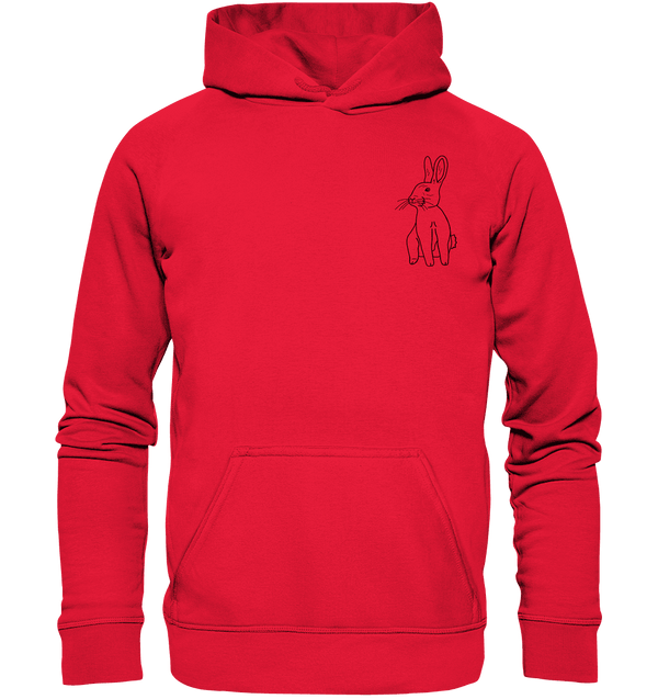 Hase - Premium Hoodie Kinder Hoodie Kinder Tier-Shirts.com Rot 116