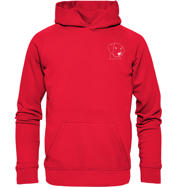 Hund Schlappohr weiß - Premium Hoodie Kinder Hoodie Kinder Tier-Shirts.com Rot 116