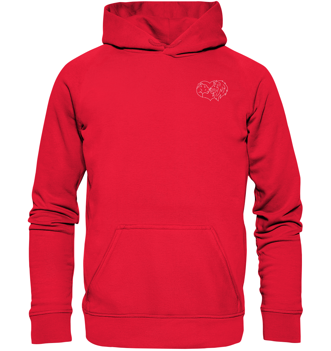 Löwenpaar weiß - Premium Hoodie Kinder