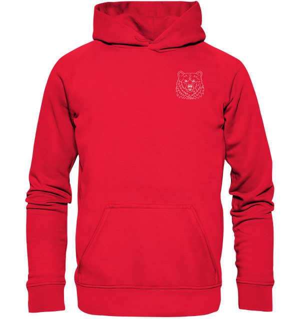 Bär weiß - Premium Hoodie Kinder Hoodie Kinder Tier-Shirts.com Rot 116