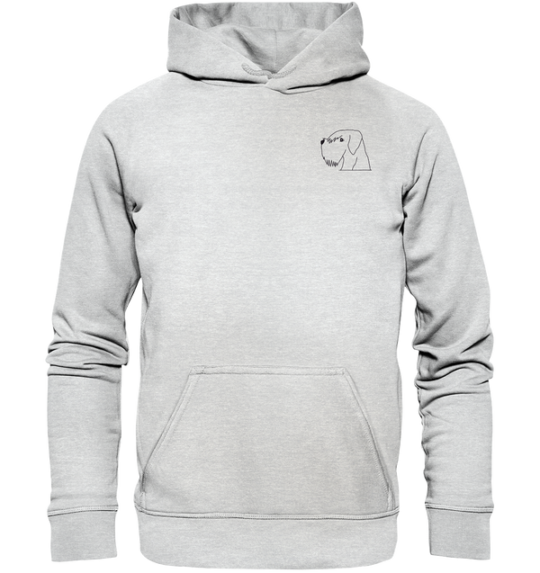 Schnauzer schwarz - Premium Hoodie Kinder Hoodie Kinder Tier-Shirts.com Heather Grey (meliert) 116