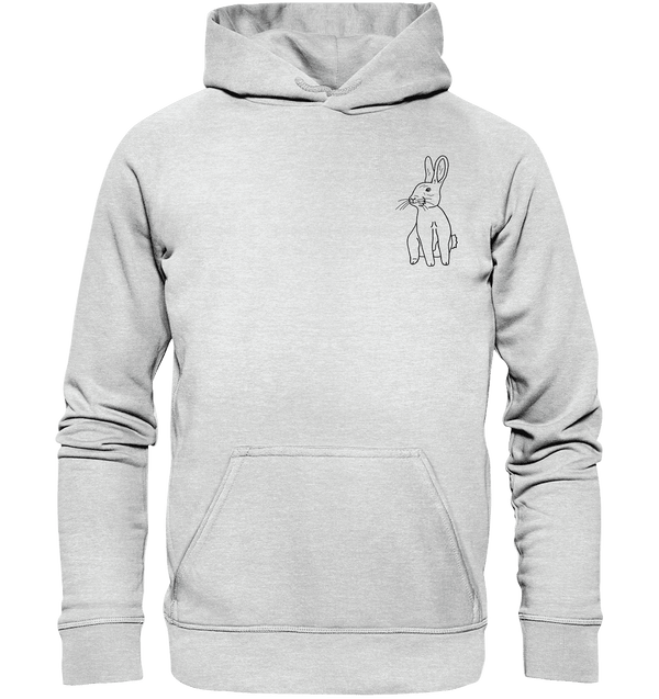 Hase - Premium Hoodie Kinder Hoodie Kinder Tier-Shirts.com Heather Grey (meliert) 116