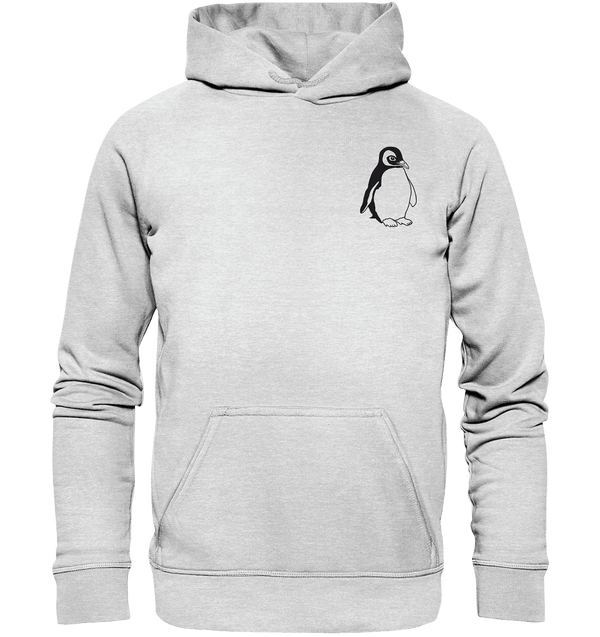 Pinguin - Premium Hoodie Kinder Hoodie Kinder Tier-Shirts.com Heather Grey (meliert) 116