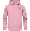 Katze - Premium Hoodie Kinder Hoodie Kinder Tier-Shirts.com Light Pink 116