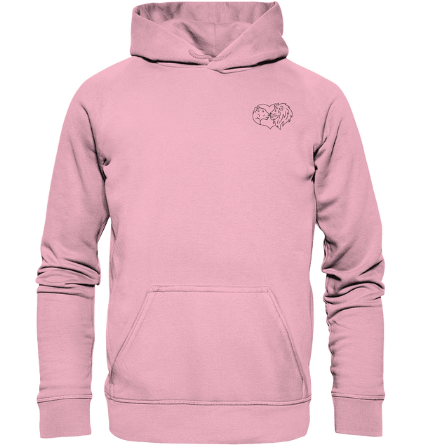 Löwenpaar - Premium Hoodie Kinder Hoodie Kinder Tier-Shirts.com Light Pink 116