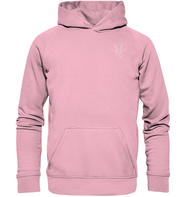 Elefant weiß - Premium Hoodie Kinder Hoodie Kinder Tier-Shirts.com Light Pink 116