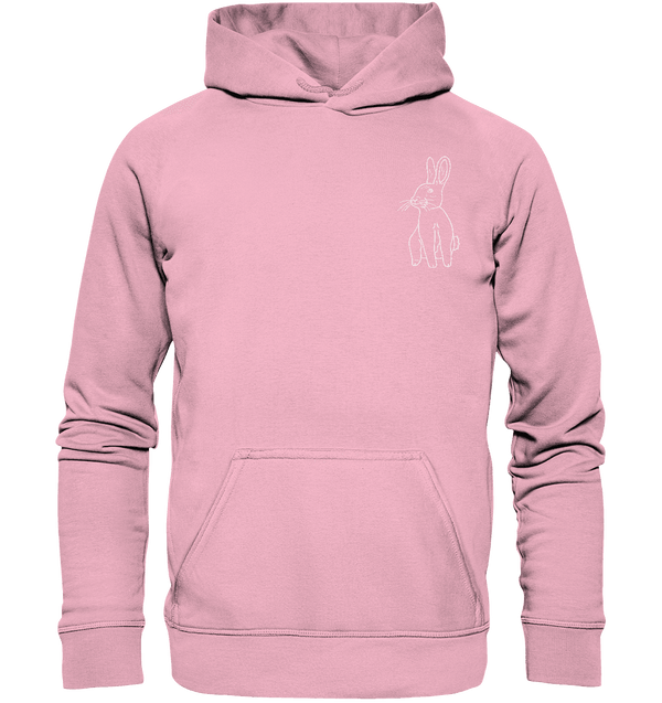 Hase weiß - Premium Hoodie Kinder Hoodie Kinder Tier-Shirts.com Light Pink 116