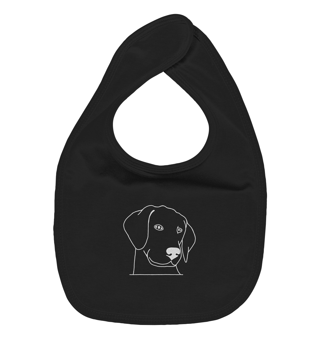 Hund Schlappohr weiß - Organic Lätzchen Kinder - Tier-Shirts.com