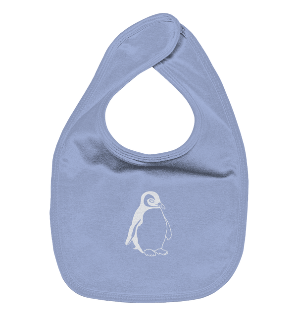 Pinguin weiß - Organic Lätzchen Kinder Lätzchen Tier-Shirts.com Dusty Blue One Size